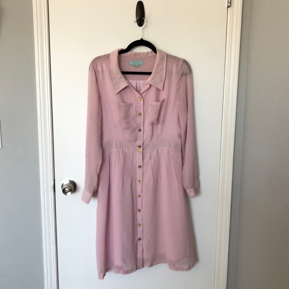 Lilac Feminine Shirt dress, Sz L